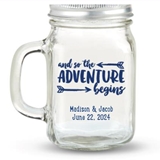 Kate Aspen 'The Adventure Begins' Design Personalized 12oz Mason Jar
