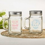 Kate Aspen Personalized 12 oz. Mason Jar Mug (Baby Shower Designs)