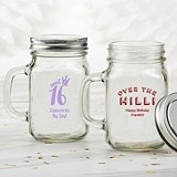 Kate Aspen Personalized 12 oz. Mason Jar Mug (Birthday Designs)