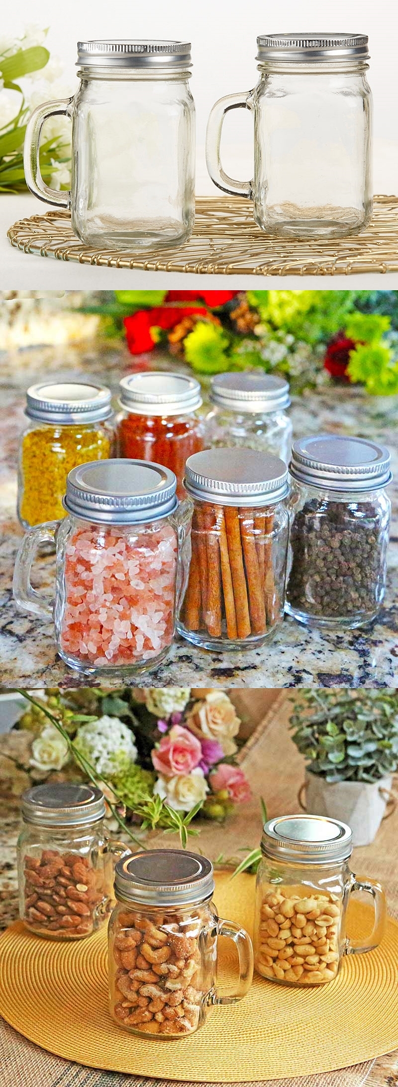 Kate Aspen Non-Personalized DIY 12oz Mason Jar Mug with Lid