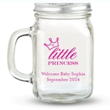Kate Aspen Little Princess Crown Design Personalized 12oz Mason Jar