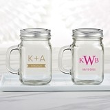 Kate Aspen Personalized 12 oz. Mason Jar Mug (Monogram Designs)