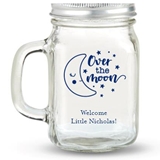 Kate Aspen 'Over the Moon' Design Personalized 12oz Mason Jar with Lid