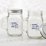 Kate Aspen Twinkle Twinkle Design Glass Mason Jar Mugs (Set of 6)