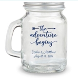 Kate Aspen Adventure Begins Arrow Design Personalized Mini Mason Jar