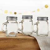 Kate Aspen 4 oz. Mini Mason Mug Shot Glass with Handle and Lid - DIY