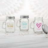Kate Aspen Personalized Mini Mason Jar with Handle (Wedding Designs)