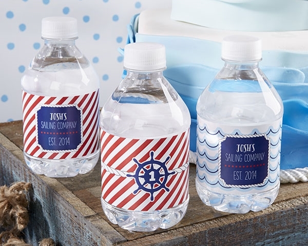 Kate Aspen Personalized Nautical Birthday Water Bottle Labels