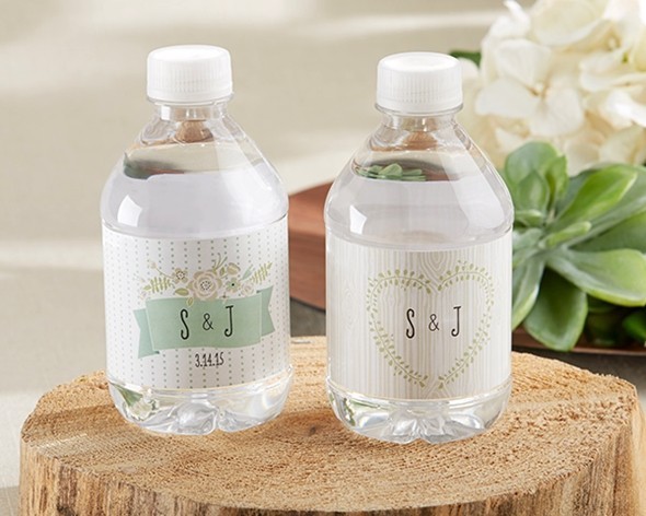 Kate Aspen Personalized Rustic-Theme Water Bottle Labels
