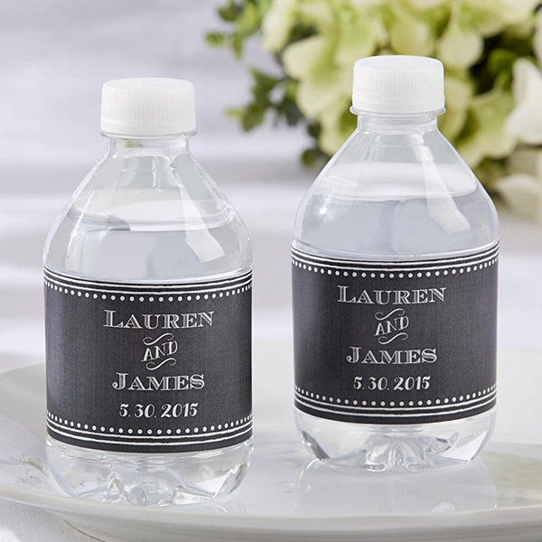 Kate Aspen Chalkboard-Themed Personalized Water Bottle Labels