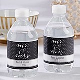 Kate Aspen Script Mr. & Mrs. Design Personalized Water Bottle Labels