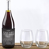 Kate Aspen Eat Drink & Be Married Personalized Wine Bottle Labels