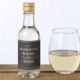 Kate Aspen Black & White Designs Personalized Mini Wine Bottle Labels