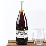 Kate Aspen Party Time Confetti Dots Motif Personalized Wine Bottle Labels