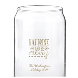 Kate Aspen Personalized 16oz Beer-Can-Shaped Glasses (Holiday Designs)