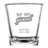 Kate Aspen Personalized Fluted Shot Glasses (Wedding Designs)