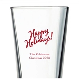 Kate Aspen Personalized 16oz Pint Glasses (Holiday Designs)