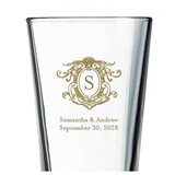 Kate Aspen Personalized 16oz Pint Glasses (Monogram Designs)