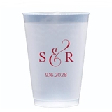 Kate Aspen Personalized Shatterproof Disposable Cups (Wedding Designs)