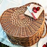 Heart-Shaped Willow Picnic Basket by Picnic Time