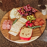 Toscana 'Madera' Round Caribbean Walnut Charcuterie Board