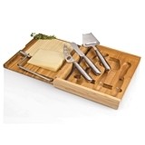 "Soiree" Bamboo-Wood Folding Cheese Board with Tools