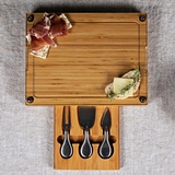 "Concerto" Glass-Topped Cheese Board with Cheese Tools