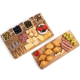 Toscana "Picada" Acacia-Wood Tapas Cheese Board Set with Dip Bowls