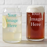 Personalized "Custom Design" 16oz Beer Can-Shaped Glasses (Set of 6)