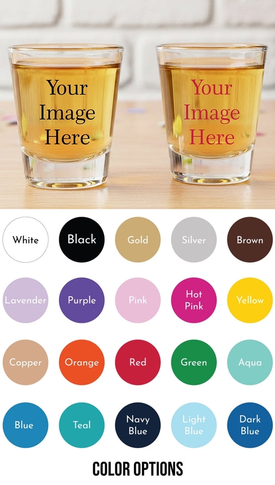 Personalized "Custom Design" 2oz Fluted Shot Glasses (Set of 6)