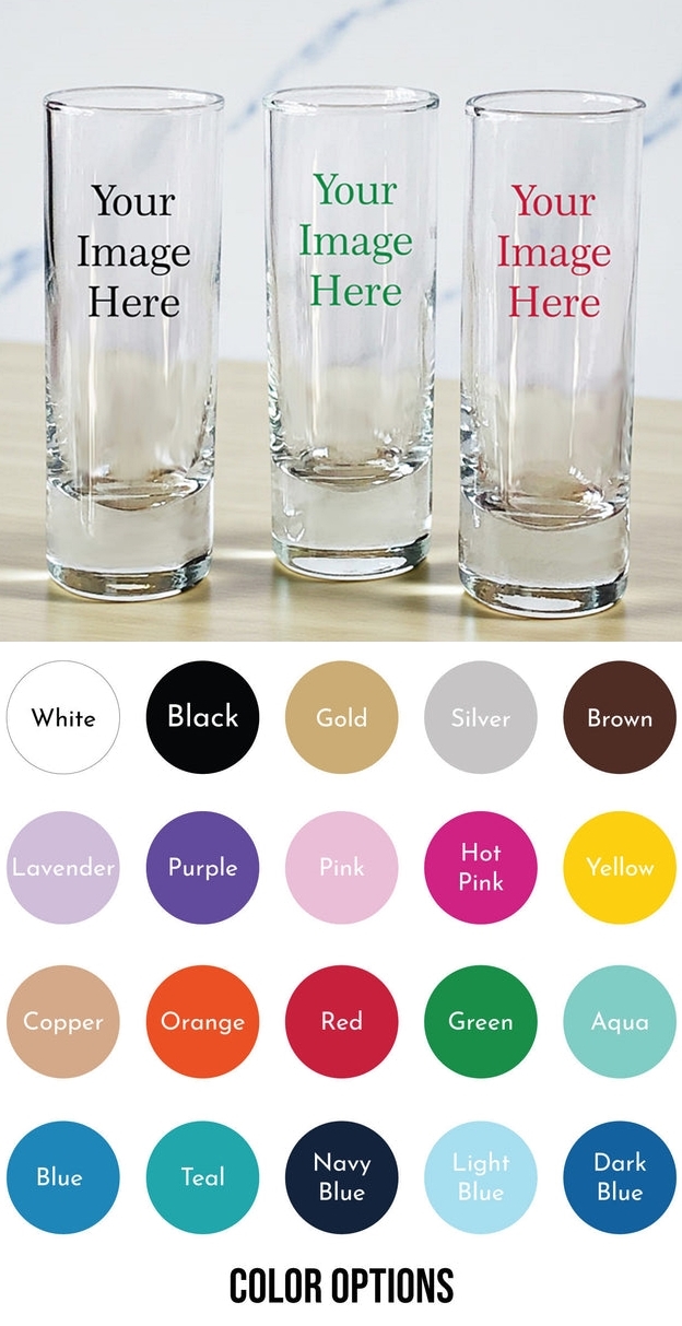 Personalized "Custom Design" 2oz Tall Shot Glasses (Set of 6)