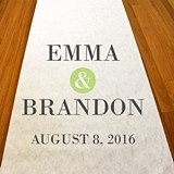 Personalized Ampersand Motif Aisle Runner (19 Colors)
