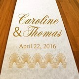 Personalized Art Deco Aisle Runner (19 Colors)