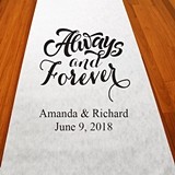 Personalized "Always and Forever" Aisle Runner (19 Colors)