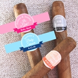 Personalized Classic Banner Cigar Stickers (10 Colors) (Set of 20)