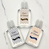 Personalized Chevron Stripes and Banner Hand Sanitizers (9 Colors)