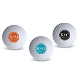 Personalized Circle Monogram Golf Balls (20 Colors)