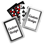 Deck of Playing Cards with "Custom Design" Sticker on Case