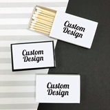 Matchboxes with 'Custom Design' Personalized Stickers (Set of 50)