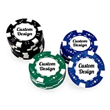 Personalized "Custom Design" Casino Poker Chips (Set of 50)