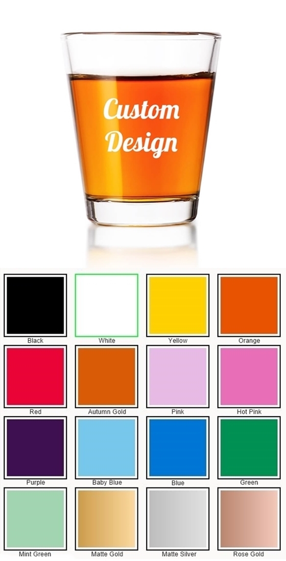 Personalized "Your Design and Text" Fluted Shot Glass