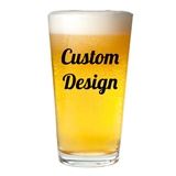 Personalized "Custom Design and Text" 16 ounce Pint Glass