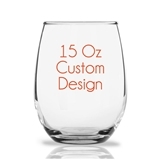 Personalized "Custom Design" 15oz Stemless Wine Glass