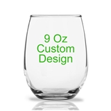 Personalized 9oz "Your Custom Design" Stemless Wine Glass