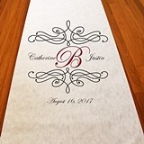 Personalized Flourish Monogram Aisle Runner (19 Colors)
