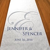 Personalized Fancy Monogram Aisle Runner (19 Colors)