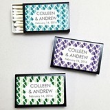 Personalized "Heart 2 Heart" Black Matchboxes (Set of 50)