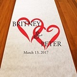 Personalized "Two Hearts" Aisle Runner (19 Colors)