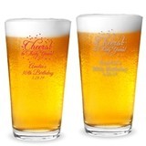 Personalized 'Cheers! to # Years' Milestone Birthday 16oz Pint Glass