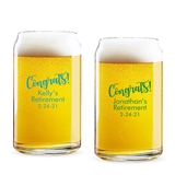 Personalized "Congrats!" Design Can-Shaped Glasses